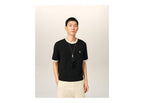 Ami Paris Ami De Coeur Contrasted Cotton T-Shirt Black/Ivory