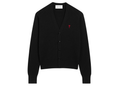 Ami Paris Ami De Coeur Contrasted Merino Wool Cardigan Black