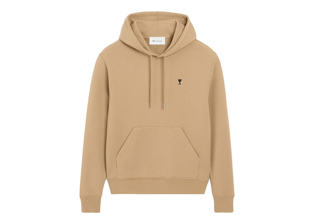 Ami Paris Ami De Coeur Cotton Hoodie Mastic Beige/Black