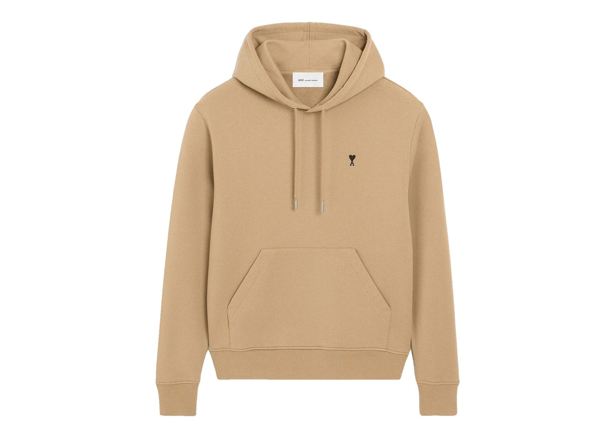 Ami Paris Ami De Coeur Cotton Hoodie Mastic Beige/Black