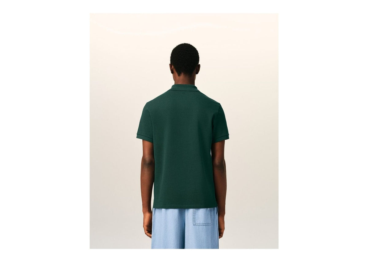 Ami Paris Ami De Coeur Cotton Polo Bottle Green/Black