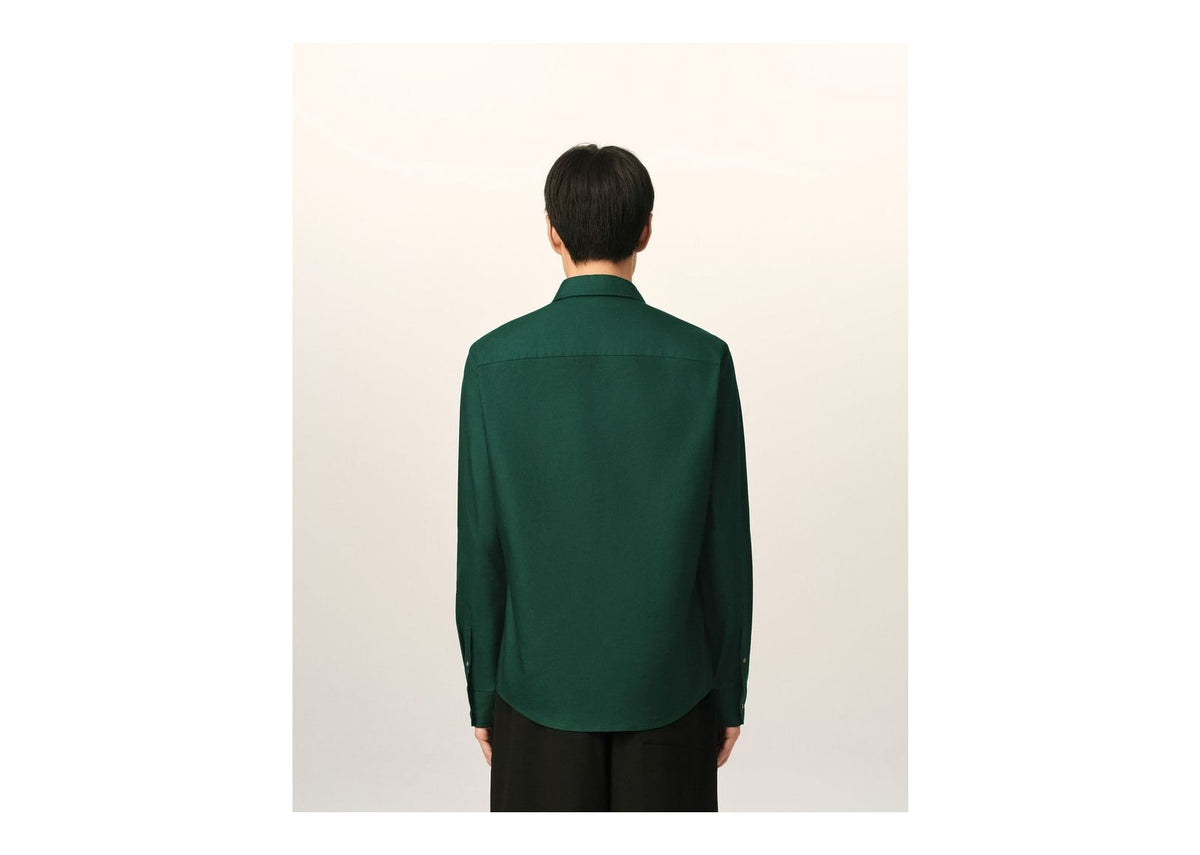 Ami Paris Ami De Coeur Cotton Shirt Bottle Green