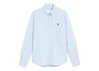 Ami Paris Ami De Coeur Cotton Shirt Sky Blue