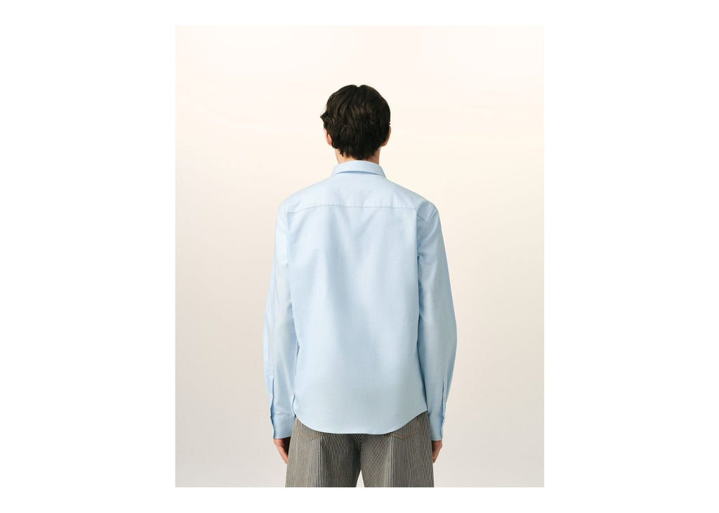 Ami Paris Ami De Coeur Cotton Shirt Sky Blue