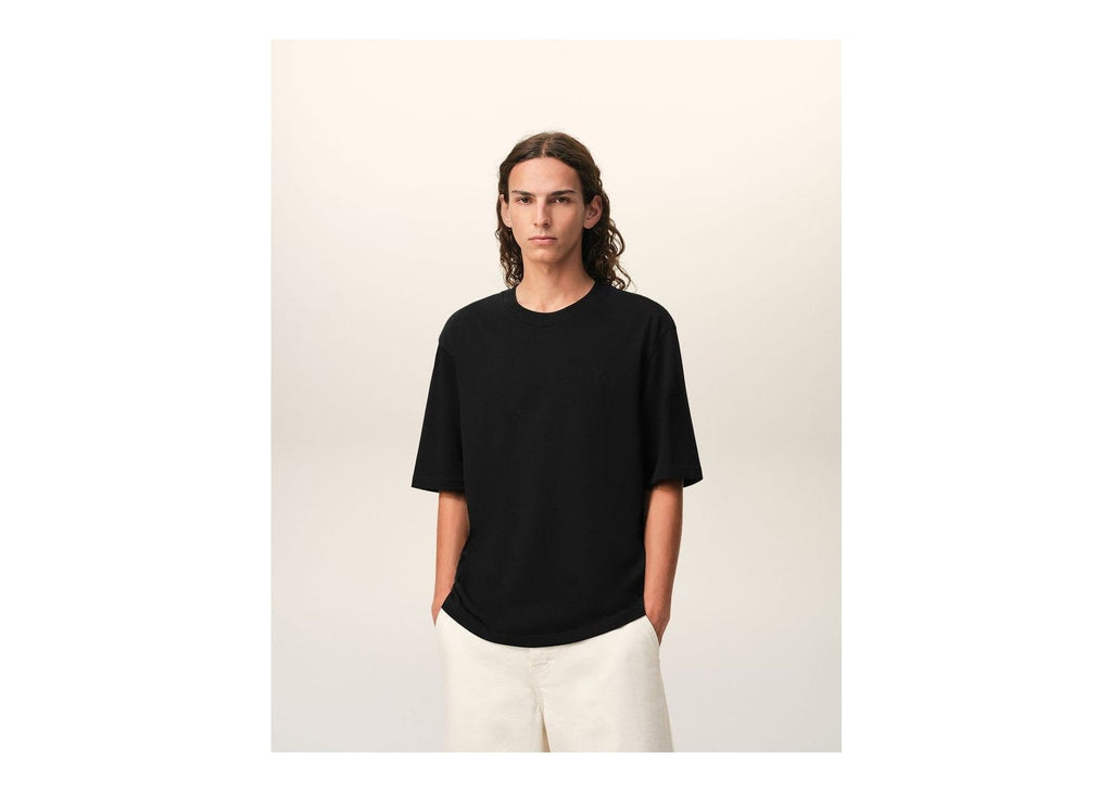 Ami Paris Ami De Coeur Cotton T-Shirt Boxy-Fit Black