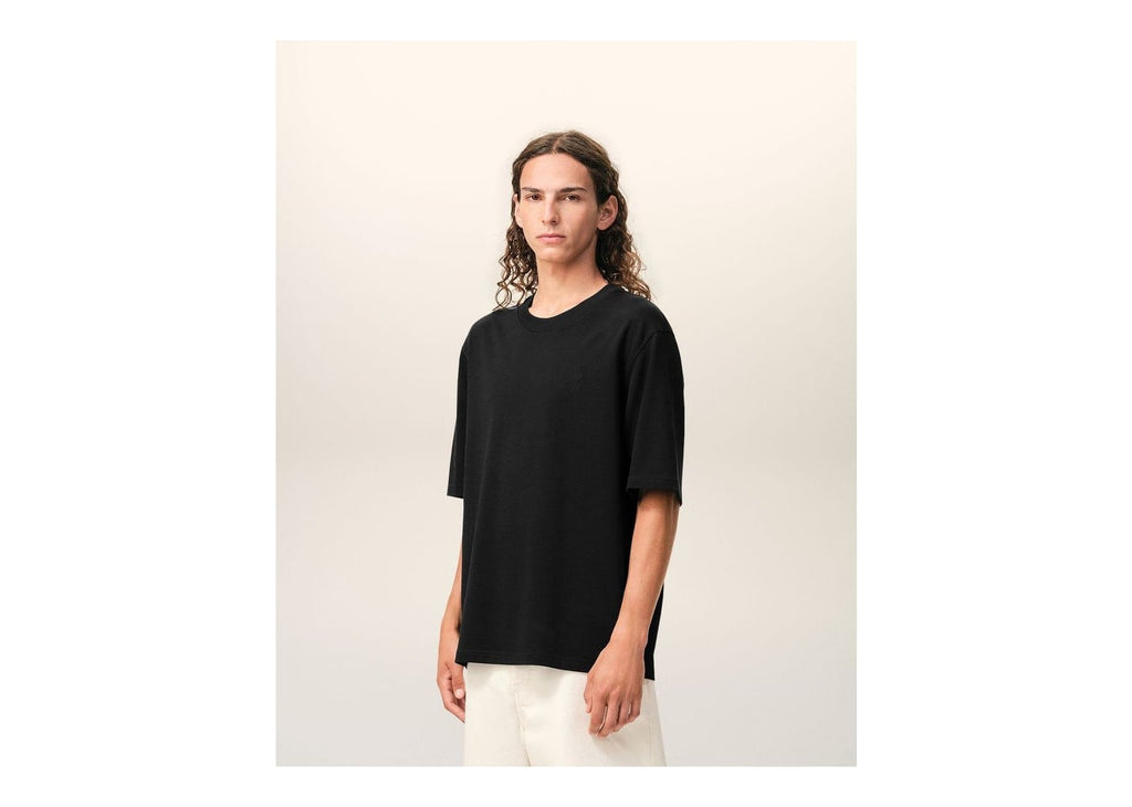 Ami Paris Ami De Coeur Cotton T-Shirt Boxy-Fit Black