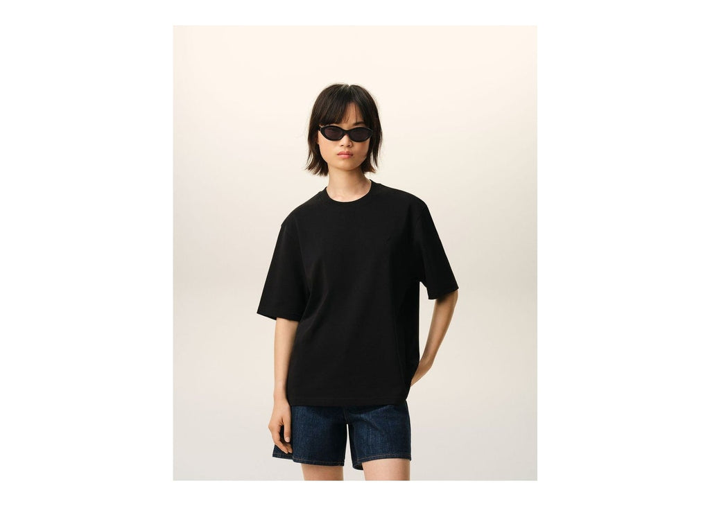 Ami Paris Ami De Coeur Cotton T-Shirt Boxy-Fit Black