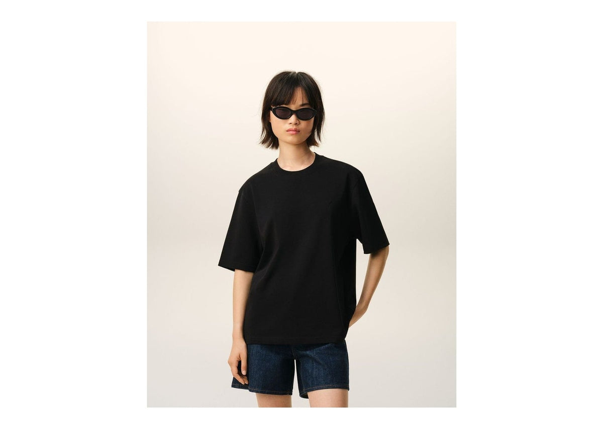 Ami Paris Ami De Coeur Cotton T-Shirt Boxy-Fit Black