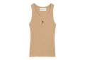 Ami Paris Ami De Coeur Cotton Tank Top Mastic Beige/Black (W)