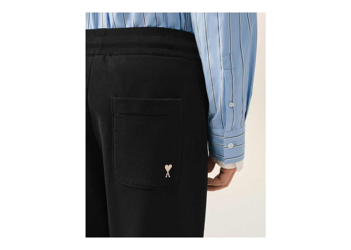 Ami Paris Ami De Coeur Cotton Track Pants Black/White Cream