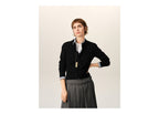 Ami Paris Ami De Coeur Crewneck Cashmere Cardigan Black (W)