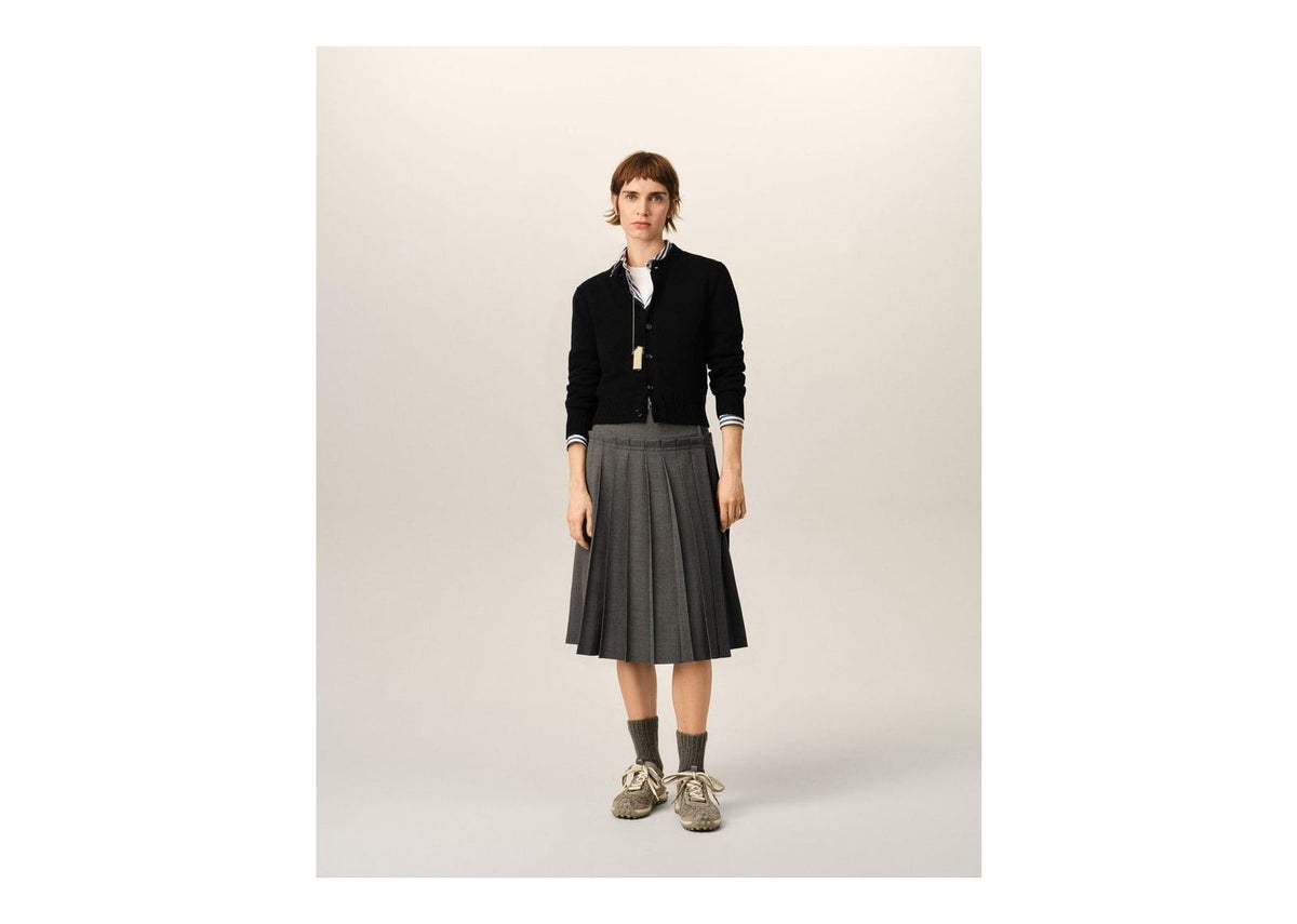 Ami Paris Ami De Coeur Crewneck Cashmere Cardigan Black (W)