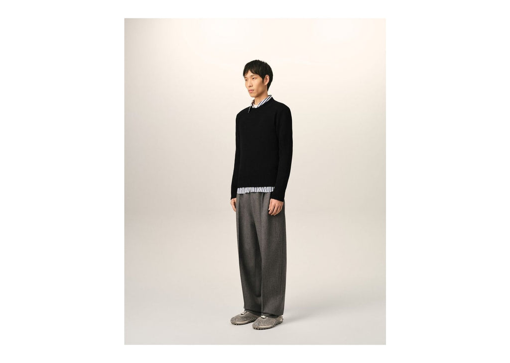 Ami Paris Ami De Coeur Crewneck Cashmere Sweater Black