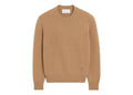Ami Paris Ami De Coeur Crewneck Cashmere Sweater Camel