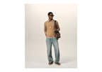 Ami Paris Ami De Coeur Crewneck Cashmere Sweater Camel
