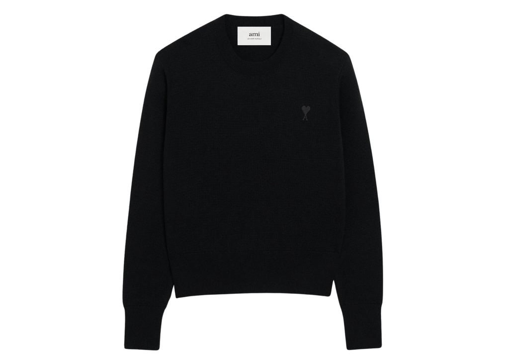 Ami Paris Ami De Coeur Crewneck Sweater Black