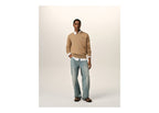 Ami Paris Ami De Coeur Crewneck Wool Sweater Camel Chine/Black