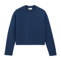 Ami Paris Ami De Coeur Cropped Sweatshirt Blue