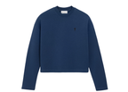 Ami Paris Ami De Coeur Cropped Sweatshirt Blue