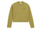 Ami Paris Ami De Coeur Cropped Sweatshirt Green