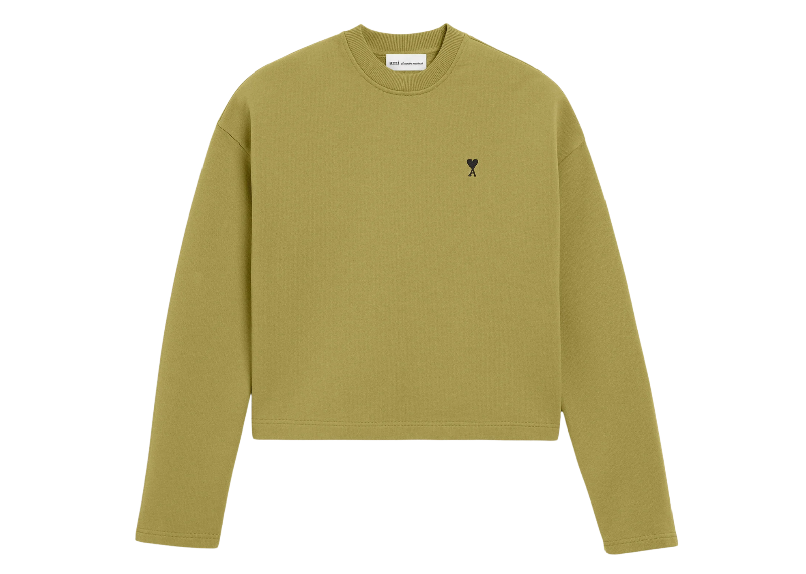 Ami Paris Ami De Coeur Cropped Sweatshirt Green