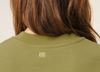 Ami Paris Ami De Coeur Cropped Sweatshirt Green