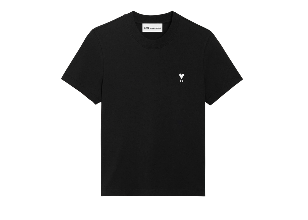 Ami Paris Ami De Coeur Cropped T-Shirt Black