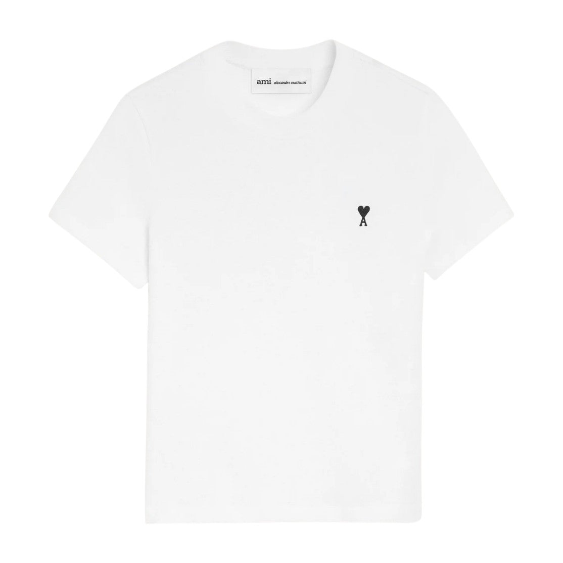 Ami Paris Ami De Coeur Cropped T-Shirt White