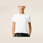 Ami Paris Ami De Coeur Cropped T-Shirt White