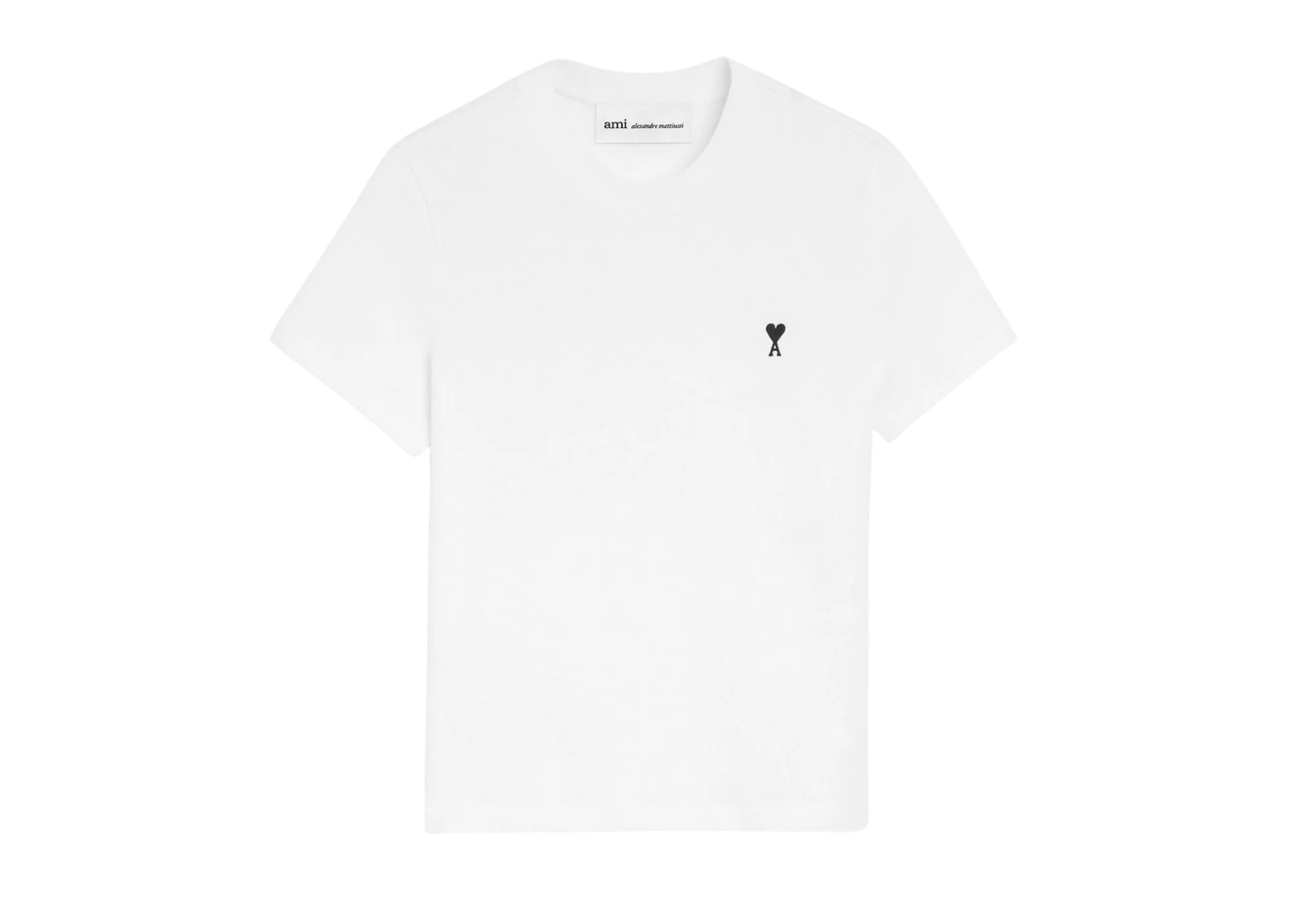 Ami Paris Ami De Coeur Cropped T-Shirt White
