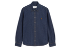 Ami Paris Ami De Coeur Denim Shirt Blue