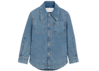 Ami Paris Ami De Coeur Denim Worker Overshirt Blue