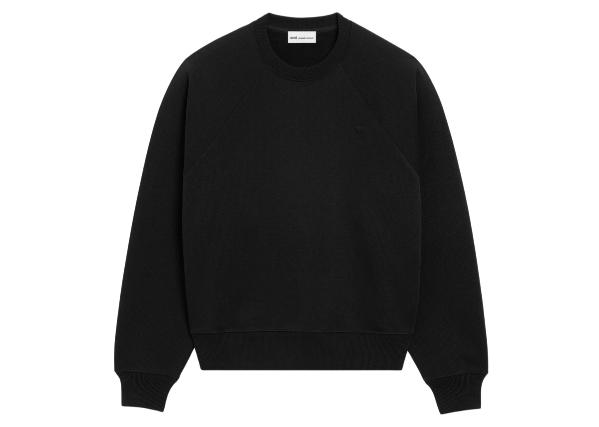 Ami Paris Ami De Coeur Embossed Sweatshirt Black