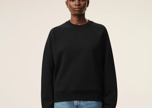 Ami Paris Ami De Coeur Embossed Sweatshirt Black