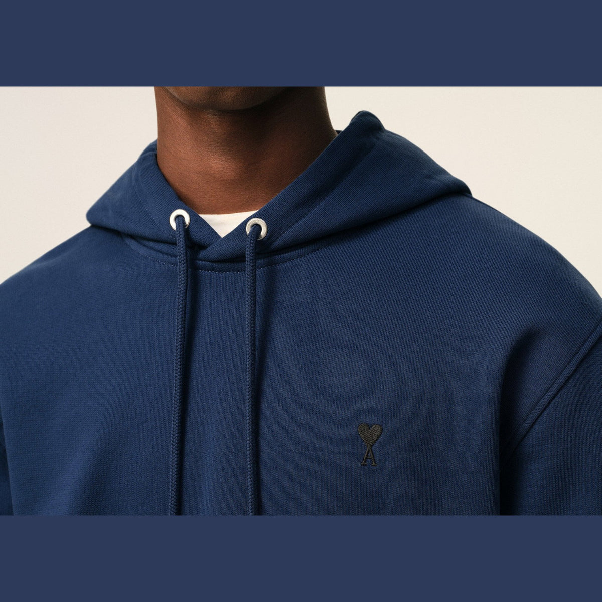 Ami Paris Ami De Coeur Hoodie Blue