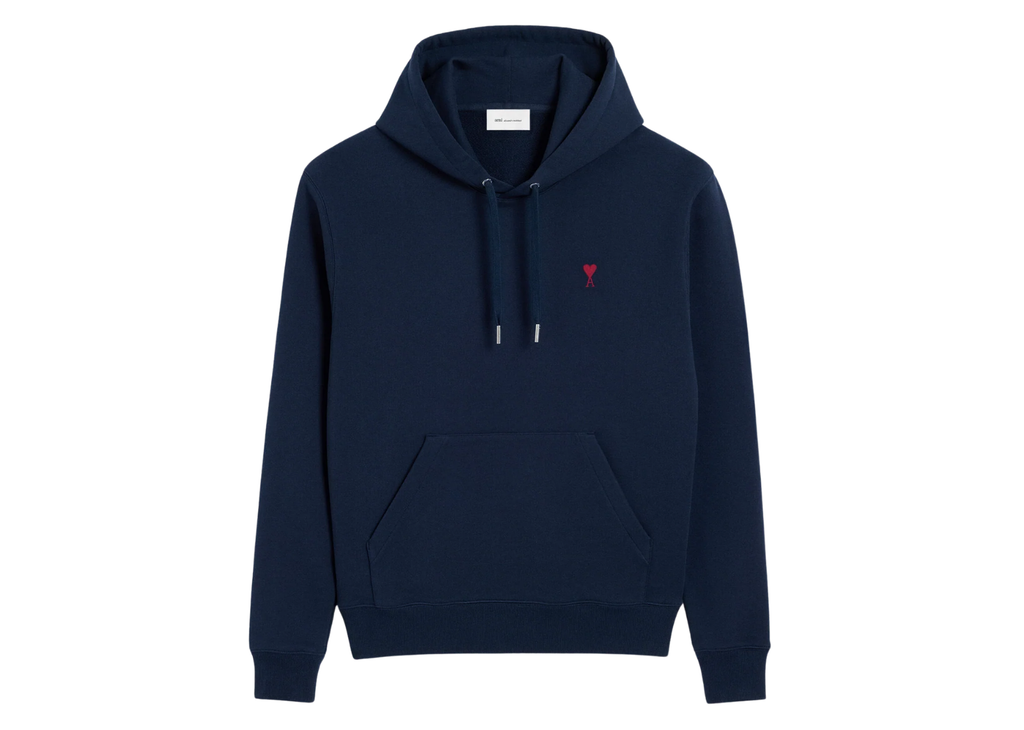 Ami Paris Ami De Coeur Hoodie Blue Red