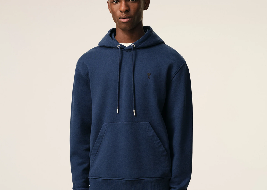 Ami Paris Ami De Coeur Hoodie Blue