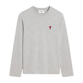 Ami Paris Ami De Coeur Long Sleeve T-Shirt Grey