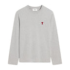 Ami Paris Ami De Coeur Long Sleeve T-Shirt Grey
