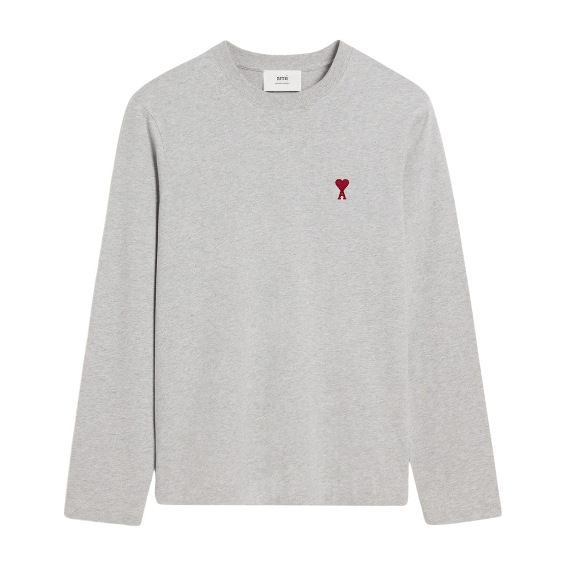 Ami Paris Ami De Coeur Long Sleeve T-Shirt Grey