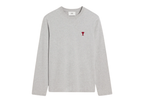 Ami Paris Ami De Coeur Long Sleeve T-Shirt Grey