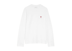 Ami Paris Ami De Coeur Long Sleeve T-Shirt White