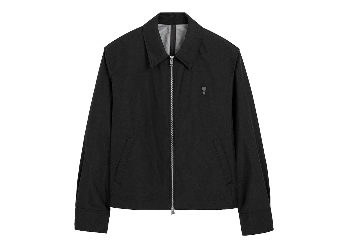 Ami Paris Ami De Coeur Nylon Jacket Black