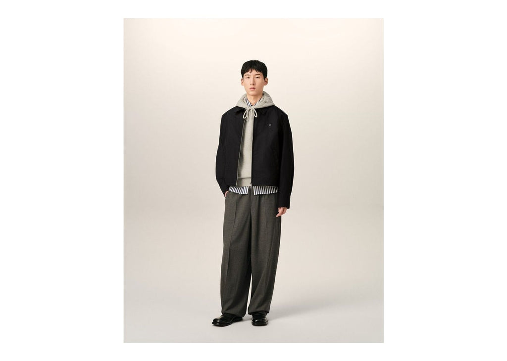 Ami Paris Ami De Coeur Nylon Jacket Black