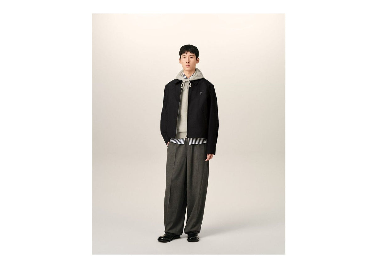 Ami Paris Ami De Coeur Nylon Jacket Black