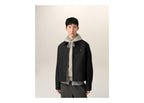 Ami Paris Ami De Coeur Nylon Jacket Black