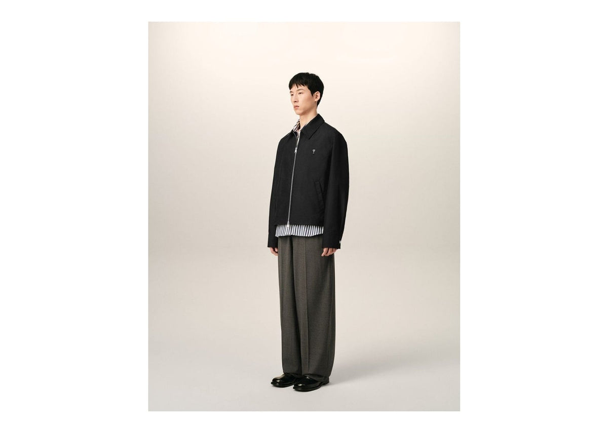Ami Paris Ami De Coeur Nylon Jacket Black