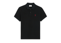 Ami Paris Ami De Coeur Polo Shirt Black Red