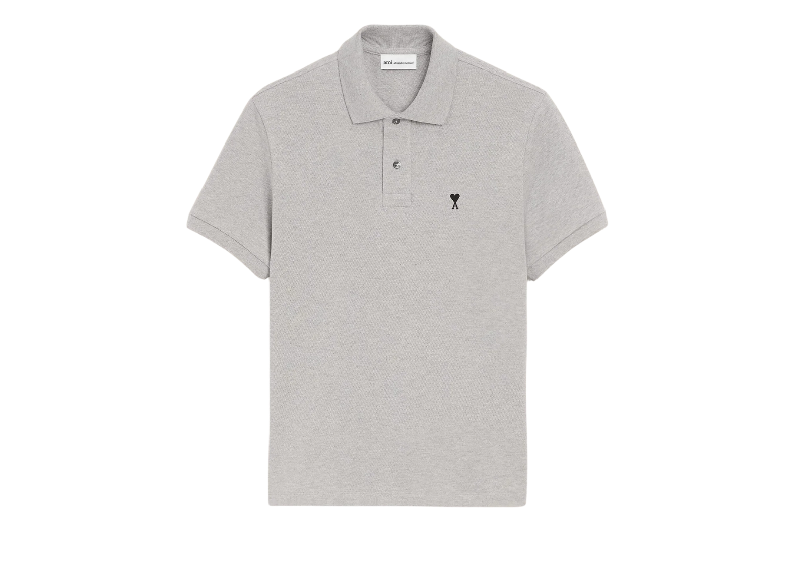 Ami Paris Ami De Coeur Polo Shirt Grey