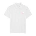 Ami Paris Ami De Coeur Polo Shirt White Red
